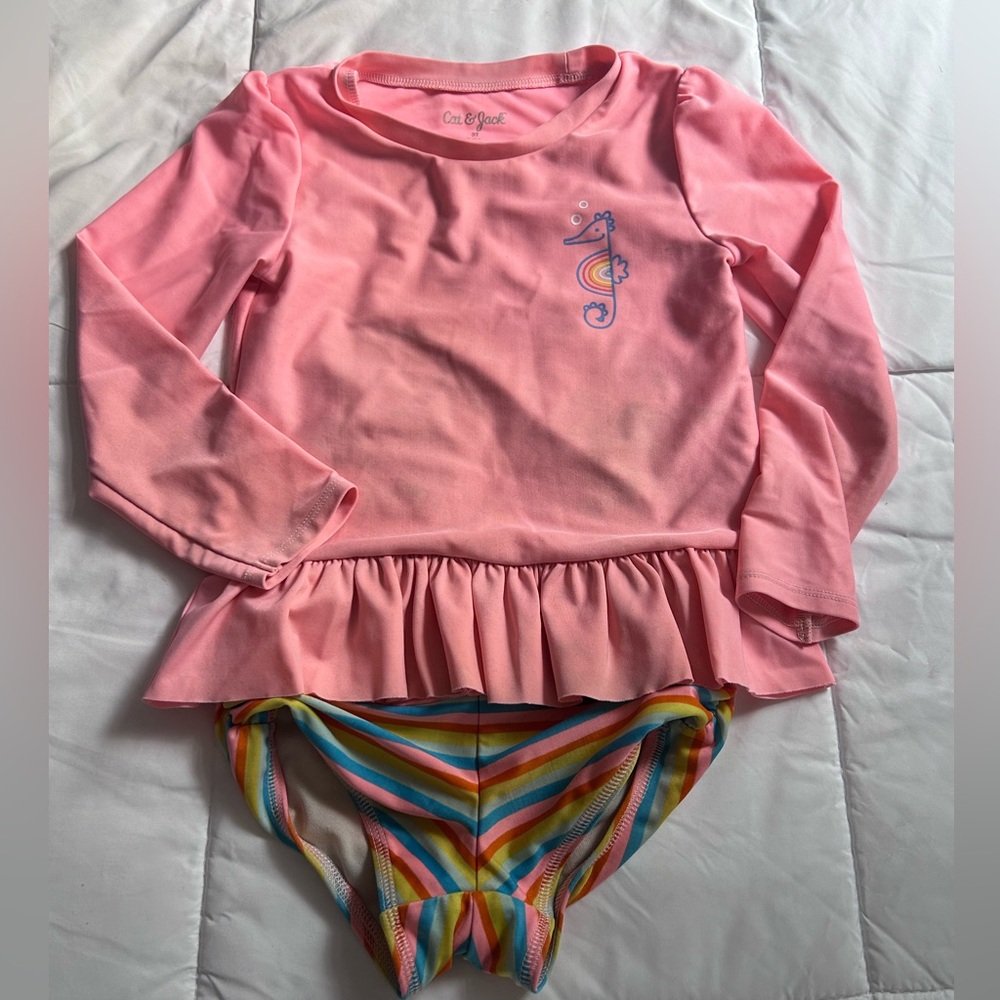 Cat and Jack size 5t 2 piece bathing suit